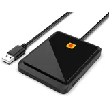 Multifunktions-Kartenleser Hot-Swap-fähiger Dual-Kartensteckplatz mit Anti-Rutsch-Pad Steuererklärung CAC Intelligente Identifikation SIM/ID-Kart... - Schwarz