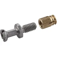Hettich VB 18/20/19/21 Einschraubdübel+Messing Spreizmuffe, Bohr ø5