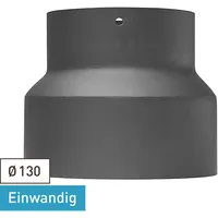 raik Ofenrohr Reduzierung Stahlblech 130 mm - 120 mm grau