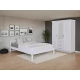 Mid.you Einzelzimmer, Weiß, Holz, Kiefer, massiv, Schlafzimmer, Schlafzimmer Komplett