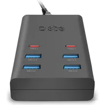 SBS Ladestation mit 6 Ports TETR4USB2CPD25WK USB-C Ladeadapter für unterwegs
