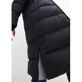 bonprix Daunenmantel mit recycelter Daune, schwarz, Gr.38, Vielseitiger Steppmantel mit Tragefunktion und seitlichen Reißverschlüssen, aus BIONIC-FINISH® ECO
