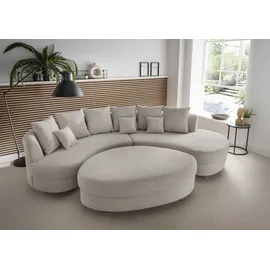 INOSIGN Polsterhocker »Limoncello«, silberfarben