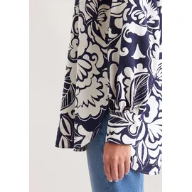 Seidensticker Klassische Bluse Tunika Druck blau S (36)