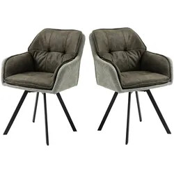 2er Set Drehstuhl Lukas Esszimmerstuhl Küchenstuhl Lounge Sessel Polsterstuhl