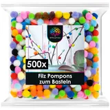 OfficeTree Bunte Pompons 10mm