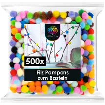 OfficeTree Bunte Pompons 10mm
