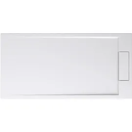 doporro Geoma04 Duschwanne rechteckig 80 cm x 4 cm x 160 cm Mineralguss Weiß