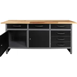 Ondis24 ONDIS24, schwarz (anthrazit, schwarz, grau), B:160cm H:205cm T:60cm, Metall, Werkbänke, 160 cm