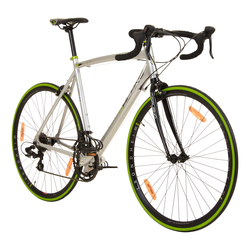 Galano Vuelta STI Rennrad für Damen und Herren ab 150 cm Fahrrad Road Bike Fitnessrad Rennfahrrad für Einsteiger Tour 14 Gänge... 53 cm, grau/grün