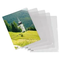 100 office discount Sichthüllen DIN A4 transparent genarbt 0,09 mm