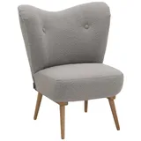 58 aufm Kessel Cocktailsessel Kayra Bouclé 58 x 71 x 70 cm Beige/Gelb mit Relax-Funktion