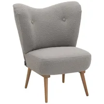 58 aufm Kessel Cocktailsessel Kayra Bouclé 58 x 71 x 70 cm Beige/Gelb mit Relax-Funktion