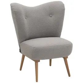 58 aufm Kessel Cocktailsessel Kayra Bouclé 58 x 71 x 70 cm Beige/Gelb mit Relax-Funktion