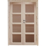 Wolff Finnhaus Gartenhaustür »Leif 40«, Doppelflügeltür, Milchglas, BxH: 158,8x196,5 cm, beige