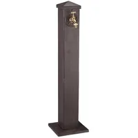 Relaxdays Wasserzapfsäule Eckig Braun