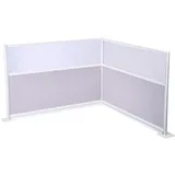 Vevor Trennwände, Sichtschutzwände, 2er-Pack, 183 x 122 cm, Raumteilerwände, PET-Arbeitsplatz-Wandschirm mit Acrylfenstern, freistehende Paravents, Ideal für Büro, Bibliothek, Schule