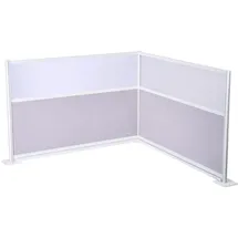 Vevor Trennwände, Sichtschutzwände, 2er-Pack, 183 x 122 cm, Raumteilerwände, PET-Arbeitsplatz-Wandschirm mit Acrylfenstern, freistehende Paravents, Ideal für Büro, Bibliothek, Schule