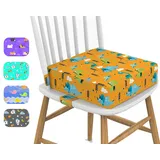 Sitzerhöhung Stuhl Kind, 10,1 cm erhöhtes Kissen für Kinderstuhl, verstellbar, erhöhtes Sitzpolster für Jungen/Mädchen, Kleinkind-Sitzerhöhung (Schnalle/Gelb)