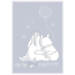 KOMAR Poster „Winnie Pooh Bye Balloon“ Bilder Höhe: 40cm Gr. B/H: 40 cm x 50 cm, Disney, 1 St., grau Poster