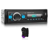 [DAB/DAB+] Rimoody 1 Din Autoradio Dual Bluetooth, Radio Auto 1 Din mit Bluetooth Freisprecheinrichtung UKW Radio EQ USB/AUX-IN/TF/SD Lenkradsteuerung MIC USB Ladeanschluss