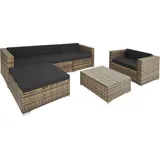 Tectake Milano Rattan Lounge Variante 2 natur