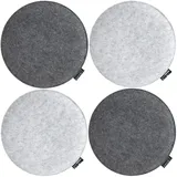 Dune Design 4 Filz Sitzkissen Ø 35 x 2,5 cm grau 4 St.