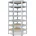 Eckregal PRO 230x70x40cm verzinkt Metall Eckregal stehend mit 7 Böden silberfarben