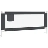 vidaXL Kleinkind-Bettschutzgitter Dunkelgrau 200x25 cm Stoff