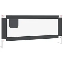vidaXL Kleinkind-Bettschutzgitter Dunkelgrau 200x25 cm Stoff