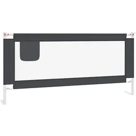 vidaXL Kleinkind-Bettschutzgitter Dunkelgrau 200x25 cm Stoff