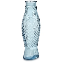 Karaffe Fish & Fish Serax Glas hellblau weiß, Designer Paola Navone, 29x10.5x7.5 cm