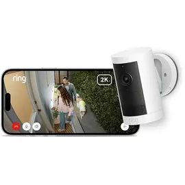Ring Außenkamera Plus Akku Weiß