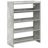 VidaXL Schuhregal Betongrau 60x25x81 cm Holzwerkstoff