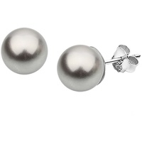 Nenalina Basic Synthetische Perle 925 Silber Grau)