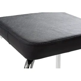 Haku-Möbel Hocker Kunstleder 36 x 47 x 36 cm Schwarz