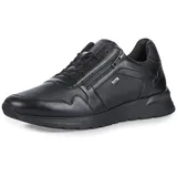 S.Oliver Herren Sneaker flach aus Leder mit Reißverschluss, Schwarz (Black), 44 EU