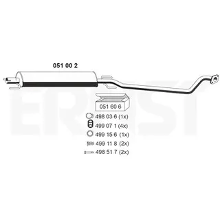 Ernst Mittelschalldämpfer 051002