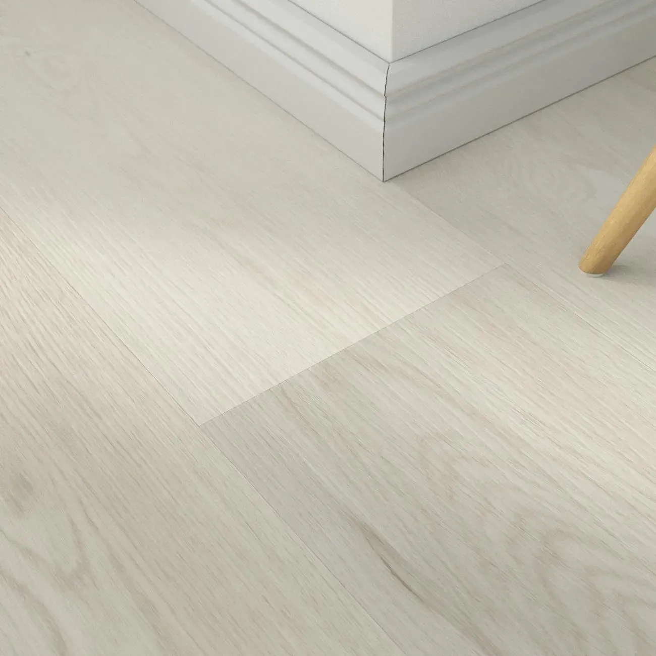 Klick-Vinyl Colmar weiss – inkl. Dämmung & Fußleisten