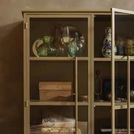 Woood Vitrine Exhibit 99 x 44 x 170 cm Khaki