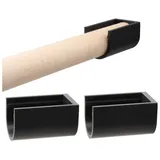 TSB Werk Inneneinteilung Wandlager Kleiderstange Gardinenstange Schrankrohr, Stangen, Halter, Halterung, Set schwarz