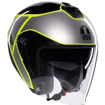 AGV Irides Davao Jethelm - Schwarz/Grau/Neon-Gelb / XXL
