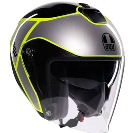 AGV Irides Davao Jethelm - Schwarz/Grau/Neon-Gelb / XXL