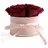 ROSEMARIE SCHULZ Heidelberg Rosenbox rund Infinity Rosen Dunkelrot - Blumenbox Rosa 4 konservierte Rosen haltbar 3 Jahre - Mama Geschenke für Frauen (Small, Rosa-Burgundy)
