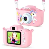 Kinder Kamera, 2.0”Display Digitalkamera Kinder,Geburtstagsgeschenk für Madchen Kind 3 4 5 6 7 8 9 10 11 12 Jahre,1080P HD Anti-Drop fotoapparat kinderspielzeug Weihnachten Spielzeug für mädchen