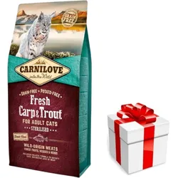 Carnilove Fresh Karpfenforelle Erwachsene Katze 6 kg + Überraschung für die Katze
