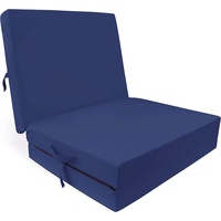 HERLAG Klappmatratze Senior (Farbe blau, Maße 195x85x10 cm, Gästebett, Faltmatratze, Bezug waschbar) P05010-2150