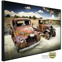 papermoon Infrarotheizung »EcoHeat - Verlassene alte Autos«, Matt-Effekt - bunt