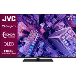 E (A bis G) JVC QLED-Fernseher "LT-50VGQ8255" Fernseher schwarz LED Fernseher