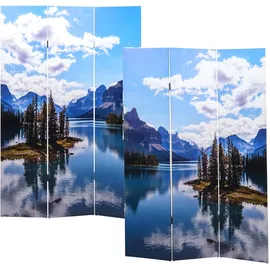 Mendler Foto-Paravent HWC-A83, Raumteiler Trennwand Sichtschutz, MVG-zertifiziert ~ 180x121cm See